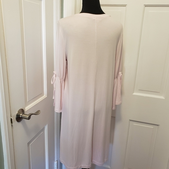 LOFT Outlet Pale Pink Knit Dress Size Medium, Comfy, Casual - Picture 4 of 10